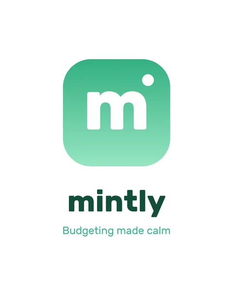 Fictional mint green app icon logo with a white lowercase m for a budgeting app
