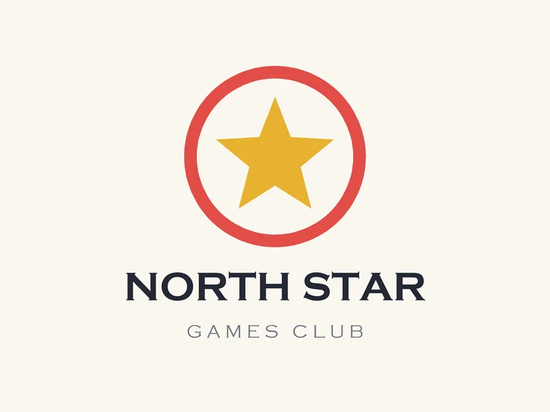 Fictional star badge logo made from a simple drawing