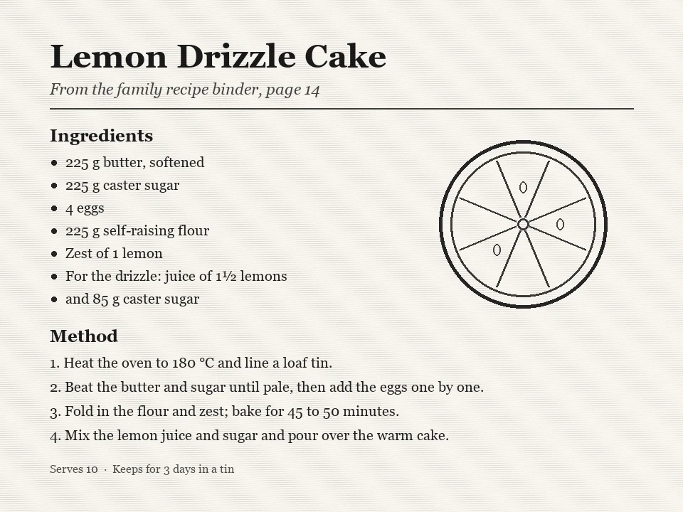 Remove moire scan lines on white photo in GIMP 3.0: scanned recipe page with gray scan lines and moire bands on the white paper