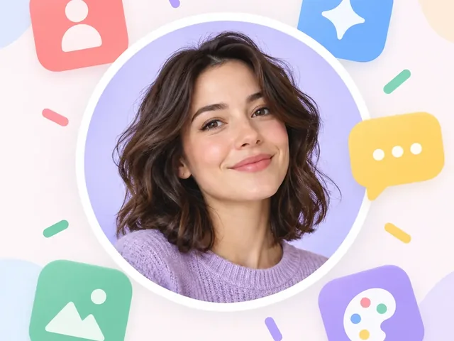 One photo turned into profile pictures for different social platforms