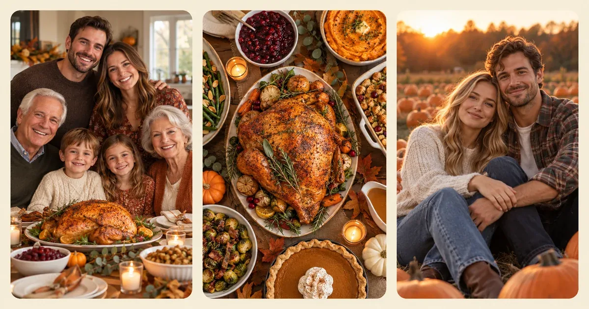 Thanksgiving Photoshoot Ideas for Family Photos, Couples and the Table