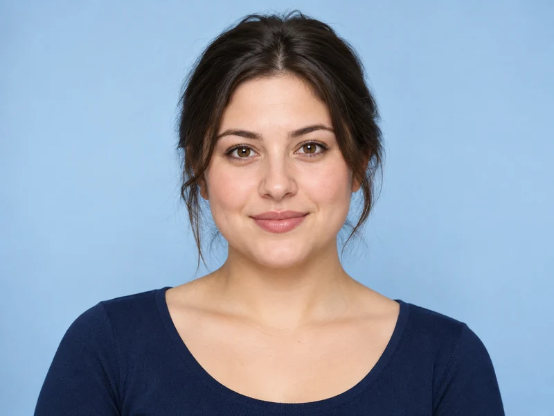 Drag to compare the original face shape with a slightly slimmer, more defined lower face (before)