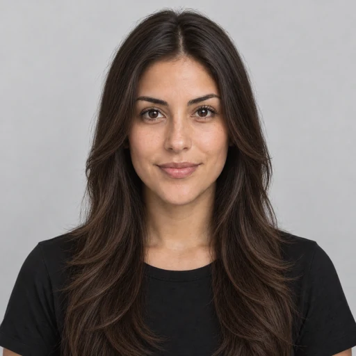 Drag to compare long layered hair with the same woman wearing a bob (before)