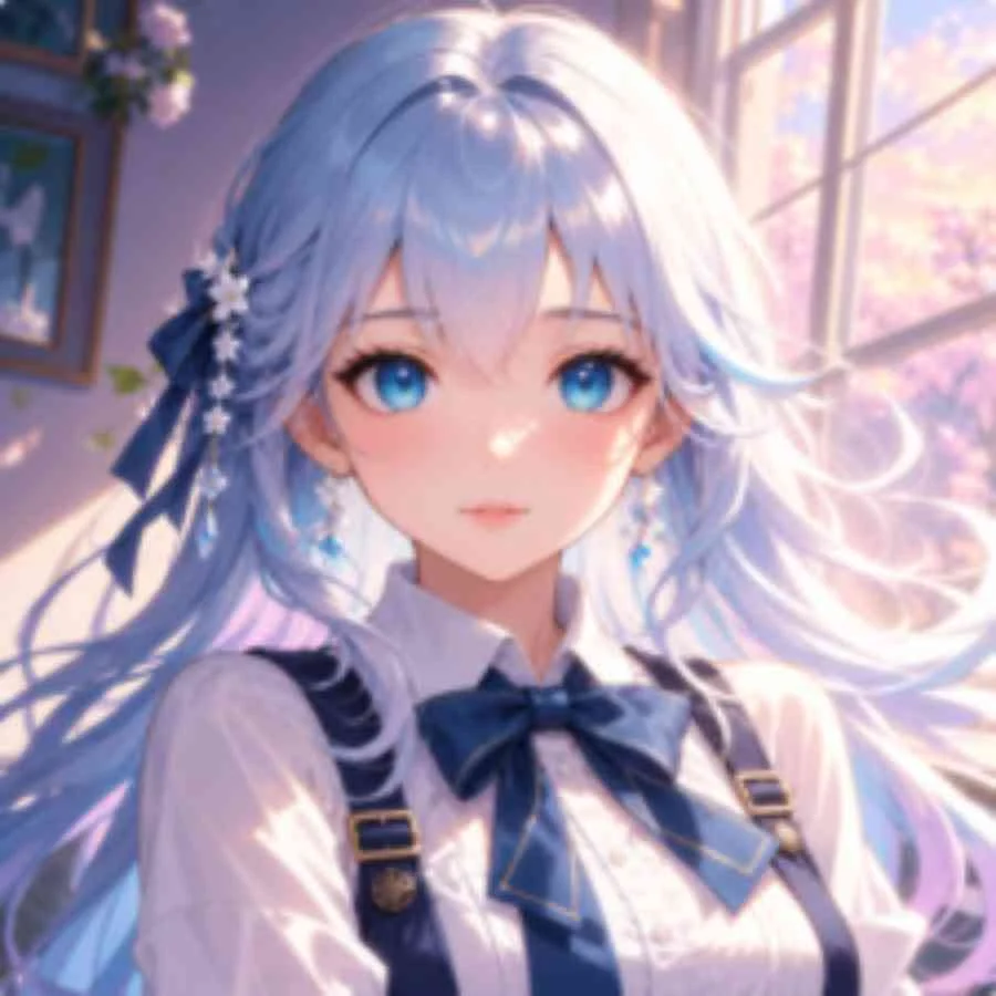 Drag to compare the soft anime portrait and the upscaled version (before)