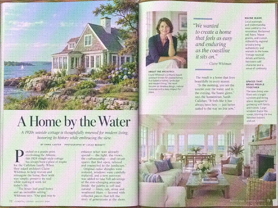 Drag to compare the magazine article scan before and after descreening (before)