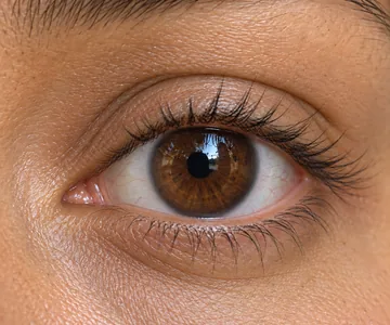 Close-up of an eye with wispy lash extensions