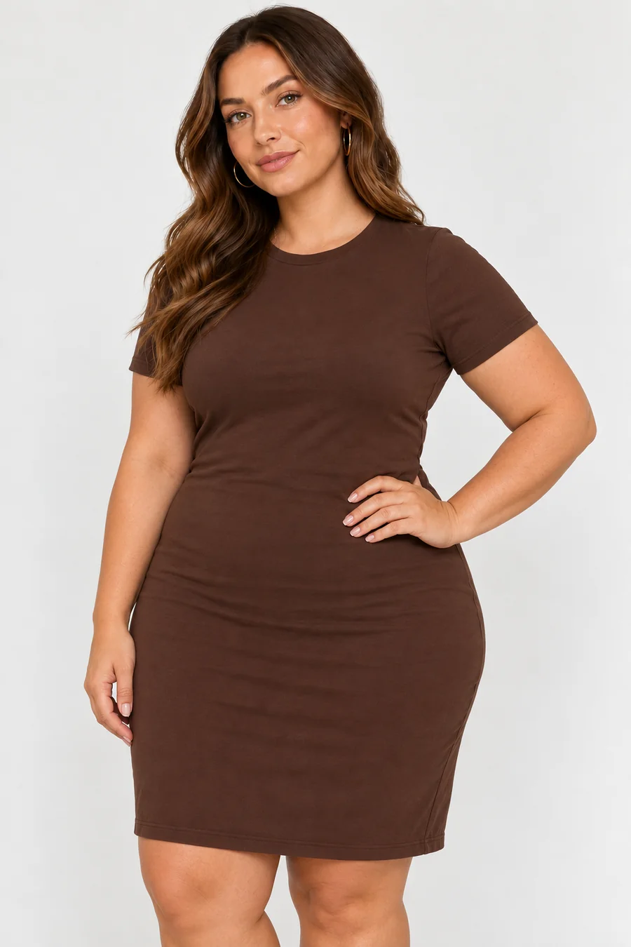 Drag to compare the dress photo before and after the chubby filter (after)