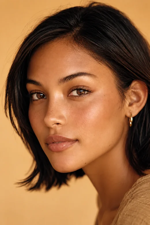 Drag to compare the upper lip boost preview (after)