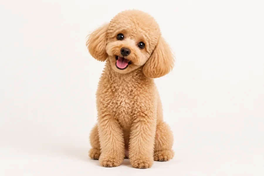 Drag to compare the dog photo and the deep-fried meme (before)
