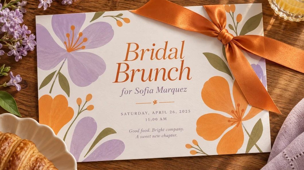 Bridal brunch invitation card