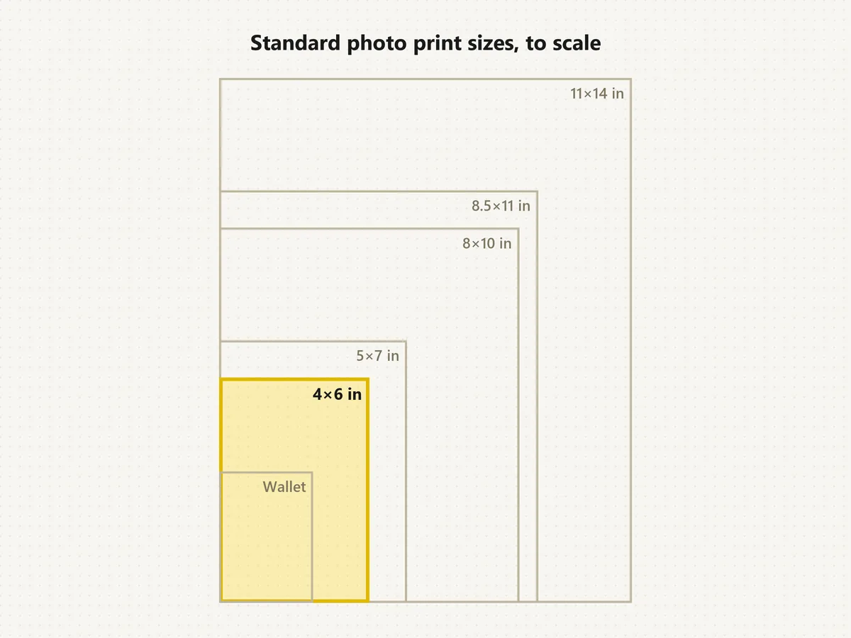 Standard Photo Print Sizes