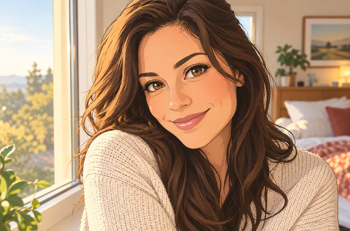 Drag to compare the portrait and the anime-style cartoon (after)