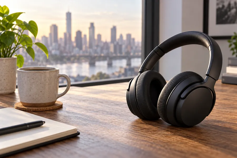 Drag to compare the headphones comp before and after the watermark pattern is removed (after)