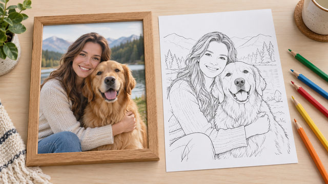 Photo to Coloring Page